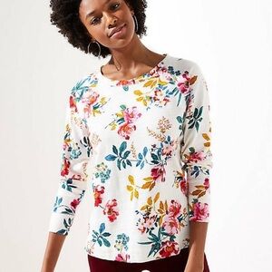 XSP LOFT Floral Sweatshirt in 100% Cotton